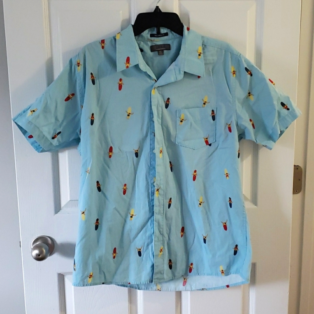 1888 Saddlebred tailored fit men's size L with surfer's boy design